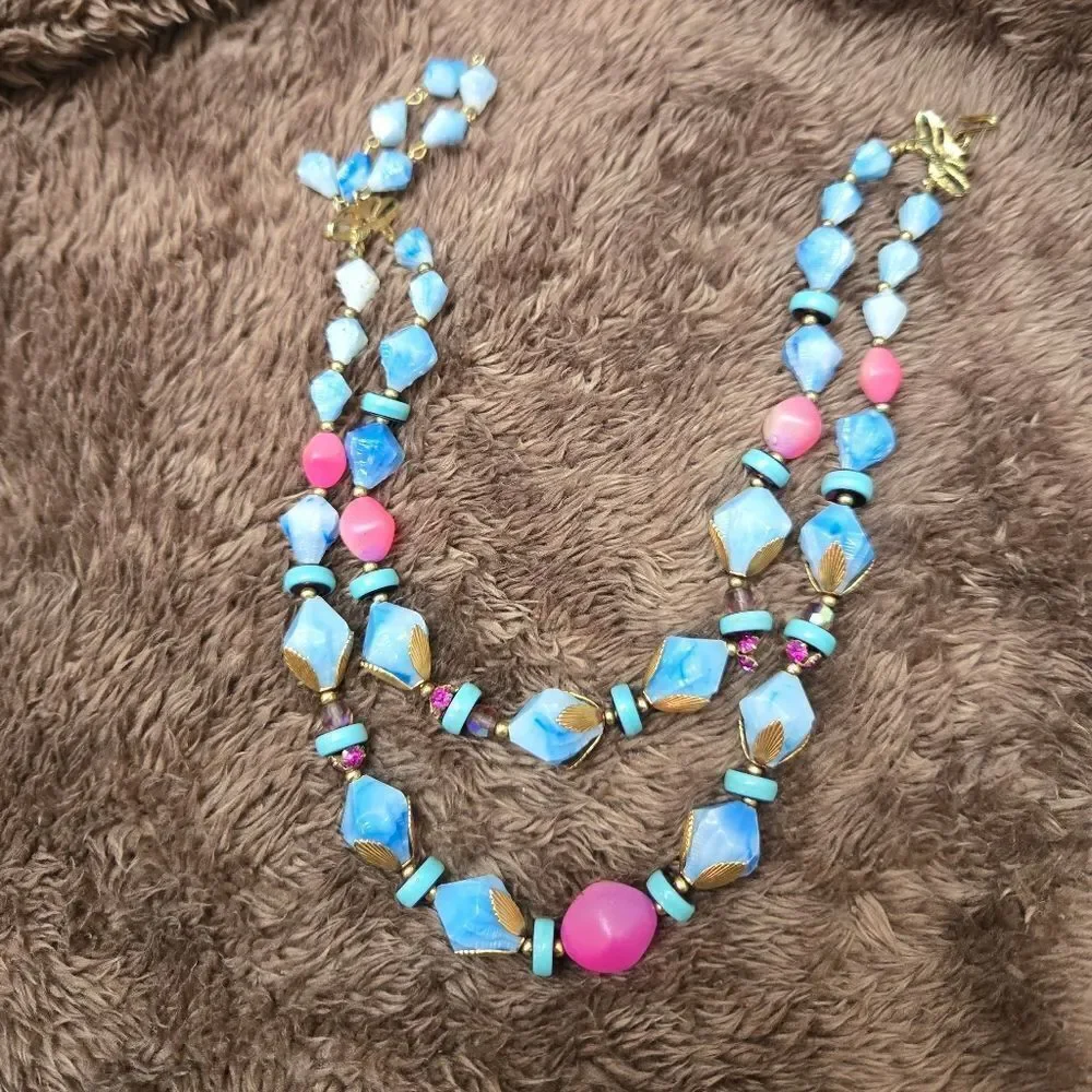 Deauville Double-Strand Beaded Choker rare find Vintage!!!